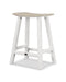 POLYWOOD Contempo 24" Saddle Counter Stool in White / Sand image