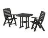 POLYWOOD Nautical Highback Chair 3-Piece Dining Set in Black image