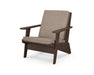 POLYWOOD Riviera Modern Lounge Chair in Mahogany / Spiced Burlap image