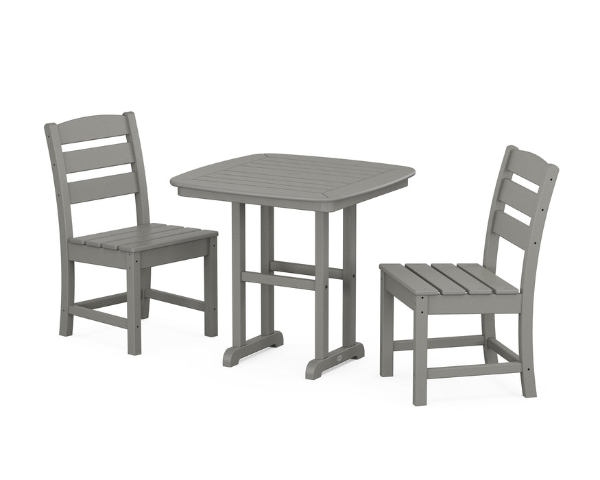 POLYWOOD Lakeside Side Chair 3-Piece Dining Set in Slate Grey