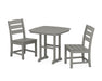 POLYWOOD Lakeside Side Chair 3-Piece Dining Set in Slate Grey image