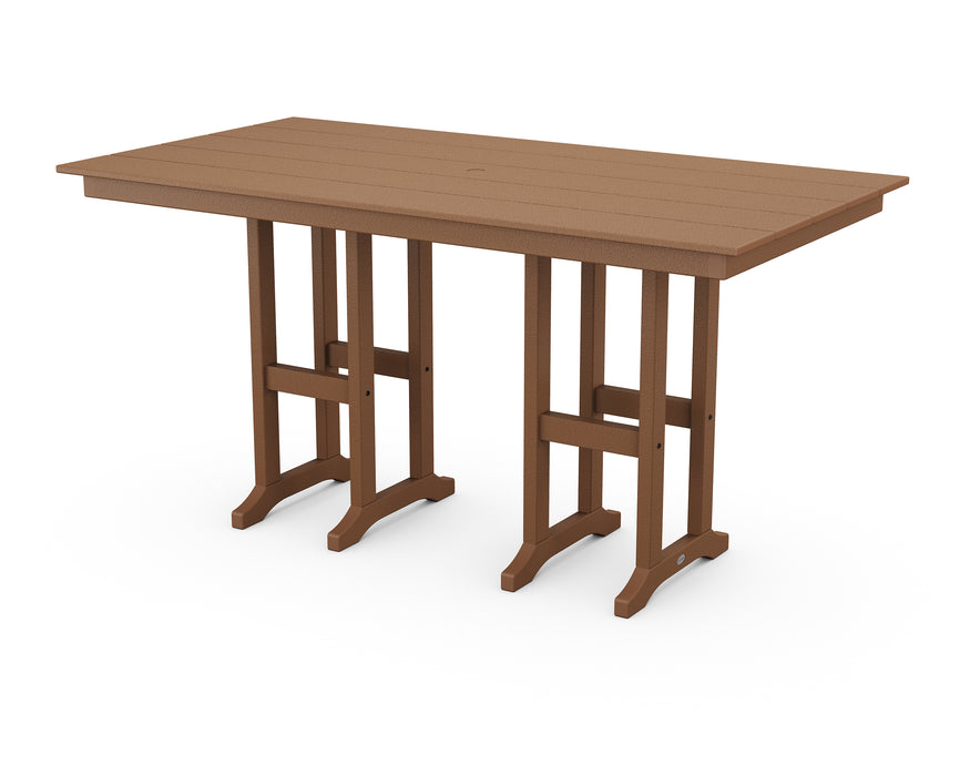 POLYWOOD Farmhouse 37" x 72" Counter Table in Teak image