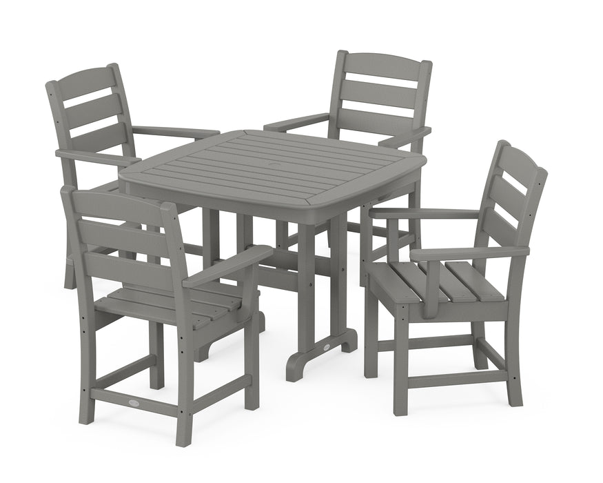 POLYWOOD Lakeside 5-Piece Dining Set in Slate Grey