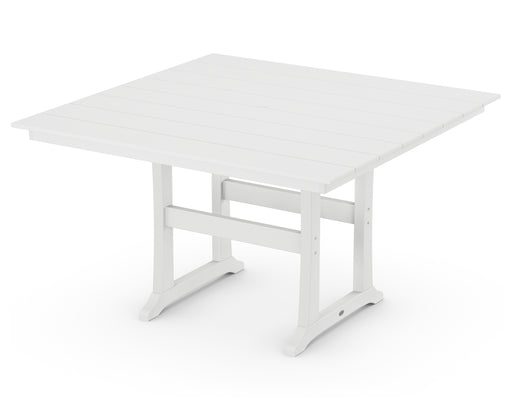 POLYWOOD Farmhouse Trestle 59" Counter Table in White image