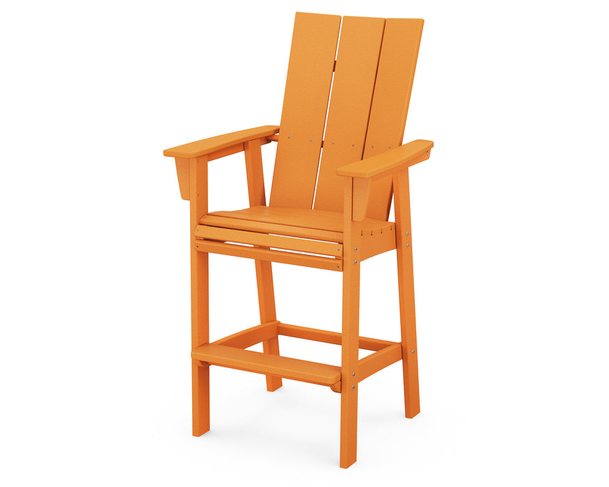 POLYWOOD Modern Curveback Adirondack Bar Chair in Tangerine