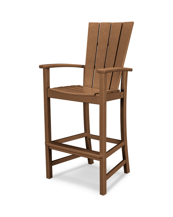 POLYWOOD Quattro Adirondack Bar Chair in Teak