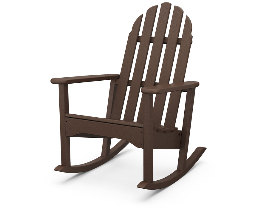 POLYWOOD Classic Adirondack Rocking Chair in Mahogany