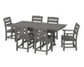 POLYWOOD Lakeside 7-Piece Farmhouse Dining Set in Slate Grey image