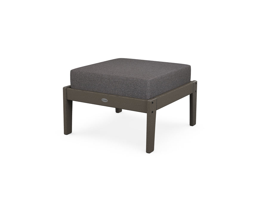 POLYWOOD Lakeside Deep Seating Ottoman in Vintage Coffee / Ash Charcoal image