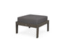 POLYWOOD Lakeside Deep Seating Ottoman in Vintage Coffee / Ash Charcoal image
