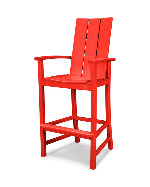 POLYWOOD Modern Adirondack Bar Chair in Sunset Red image