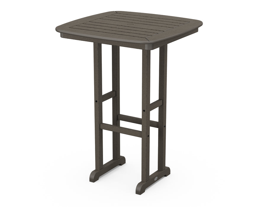 POLYWOOD Nautical 31" Bar Table in Vintage Coffee