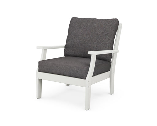 POLYWOOD Braxton Deep Seating Chair in Vintage White / Ash Charcoal image