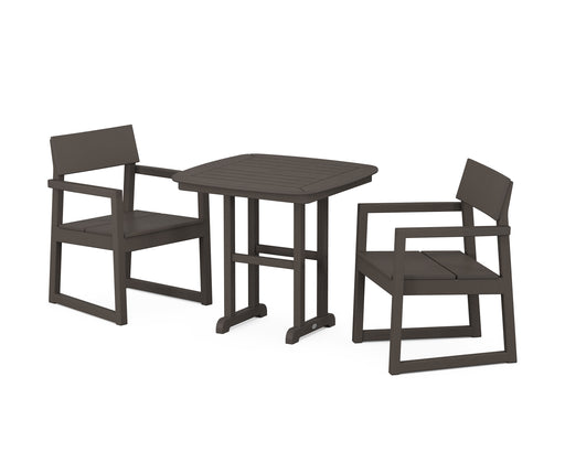 POLYWOOD EDGE 3-Piece Dining Set in Vintage Coffee image