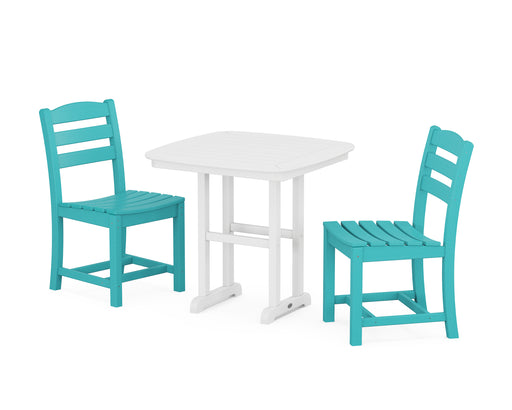 POLYWOOD La Casa Cafe Side Chair 3-Piece Dining Set in Aruba image