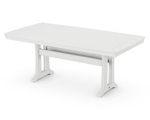 POLYWOOD Nautical Trestle 38" x 73" Dining Table in White image