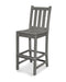 POLYWOOD Traditional Garden Bar Side Chair in Slate Grey image