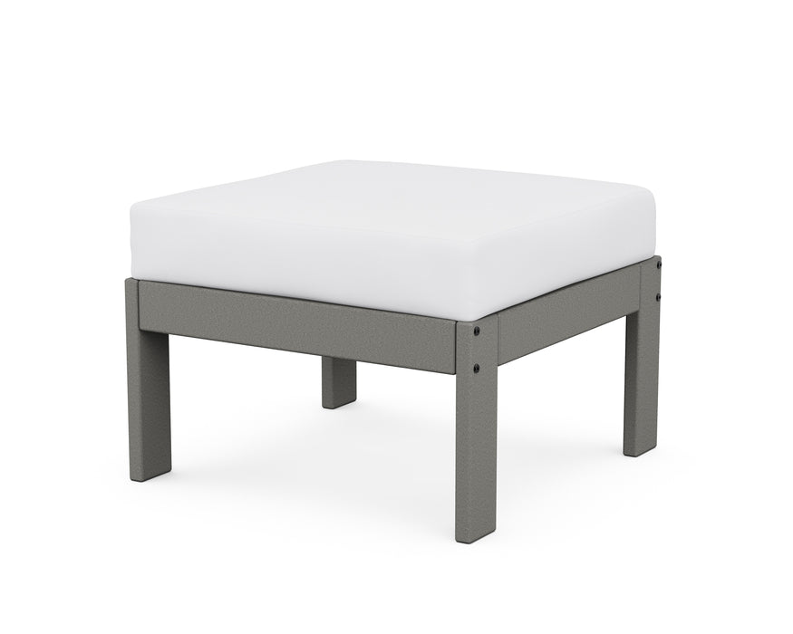 POLYWOOD Vineyard Modular Ottoman in Slate Grey / Natural