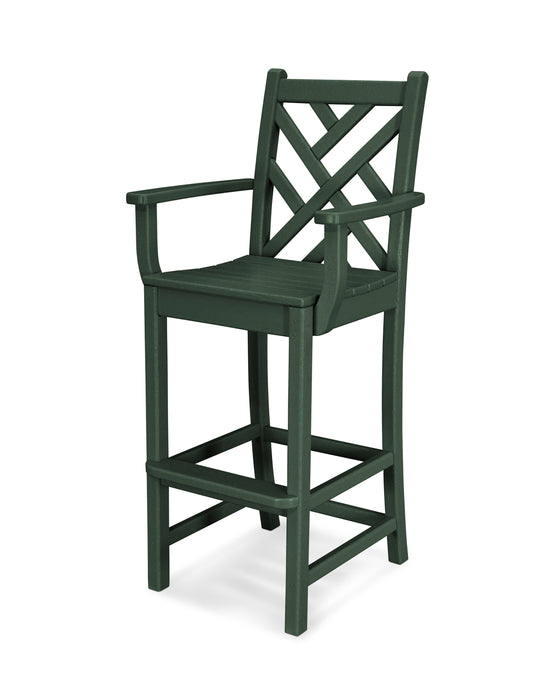 POLYWOOD Chippendale Bar Arm Chair in Green