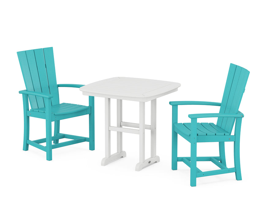 POLYWOOD Quattro 3-Piece Dining Set in Aruba image