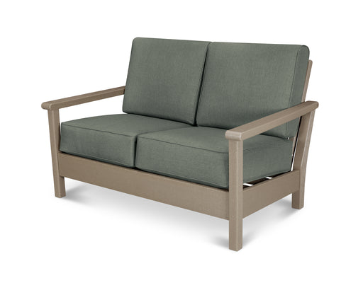 POLYWOOD Harbour Deep Seating Loveseat in Vintage Sahara / Cast Sage image