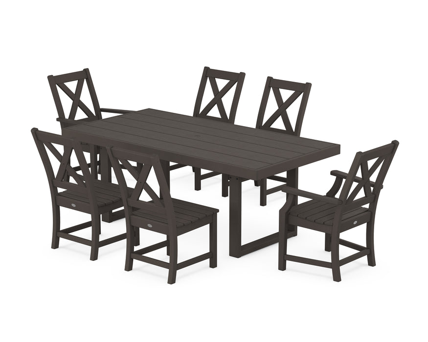 POLYWOOD Braxton 7-Piece Dining Set in Vintage Coffee