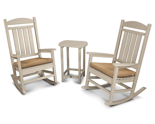 POLYWOOD Presidential 3-Piece Rocker with Seat Cushions in Sand / Sesame image