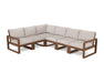 POLYWOOD EDGE 6-Piece Modular Deep Seating Set in Teak / Dune Burlap image