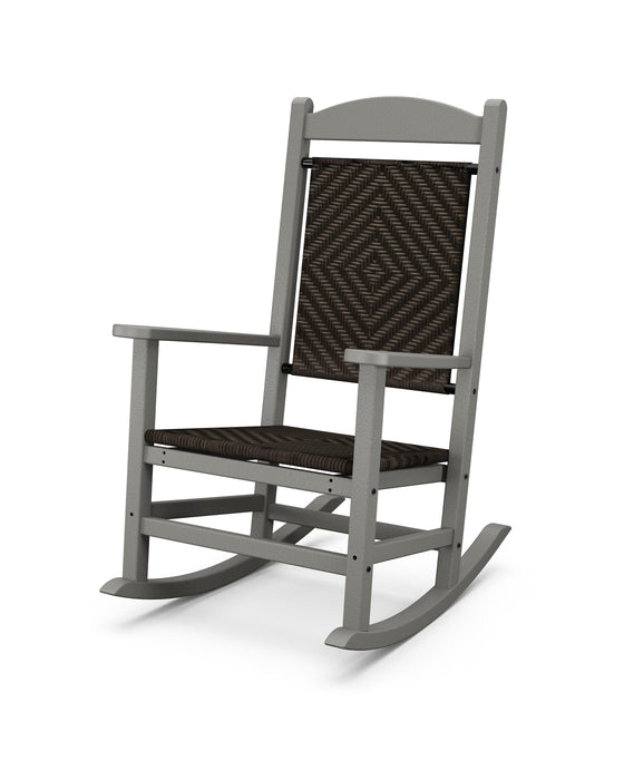 POLYWOOD Presidential Woven Rocking Chair in Slate Grey / Cahaba image