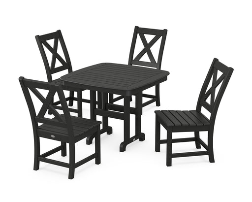 POLYWOOD Braxton Side Chair 5-Piece Dining Set in Black image