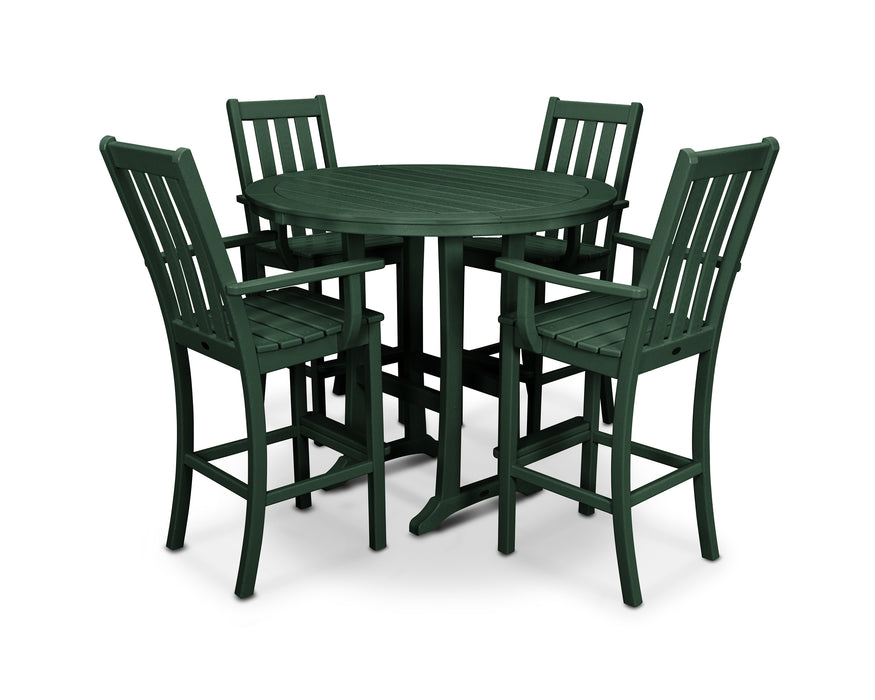 POLYWOOD Vineyard 5-Piece Bar Set in Green