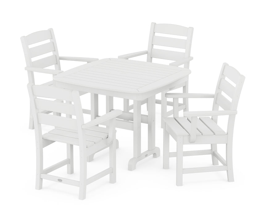 POLYWOOD Lakeside 5-Piece Dining Set in White