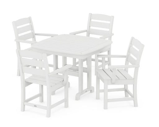 POLYWOOD Lakeside 5-Piece Dining Set in White image