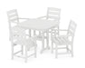 POLYWOOD Lakeside 5-Piece Dining Set in White image