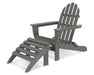 POLYWOOD Classic Adirondack 2-Piece Set in Slate Grey image