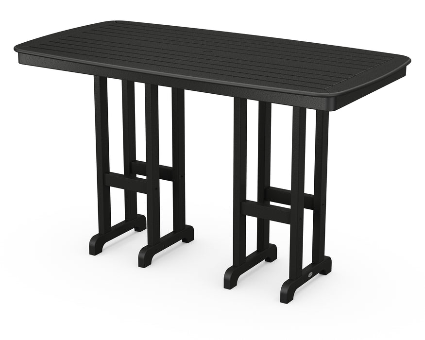 POLYWOOD Nautical 37" x 72" Bar Table in Black image