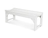 POLYWOOD Traditional Garden 48" Backless Bench in White image
