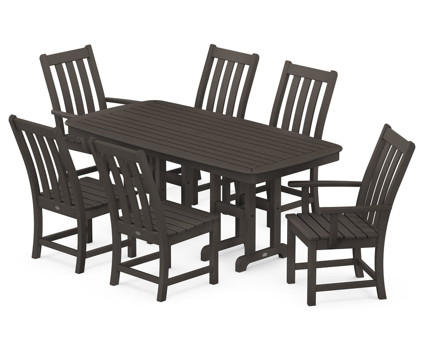 POLYWOOD Vineyard 7-Piece Dining Set in Vintage Coffee