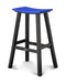 POLYWOOD Contempo 30" Saddle Bar Stool in Black / Pacific Blue image