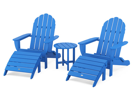 POLYWOOD Classic Oversized Adirondack 5-Piece Casual Set in Pacific Blue image