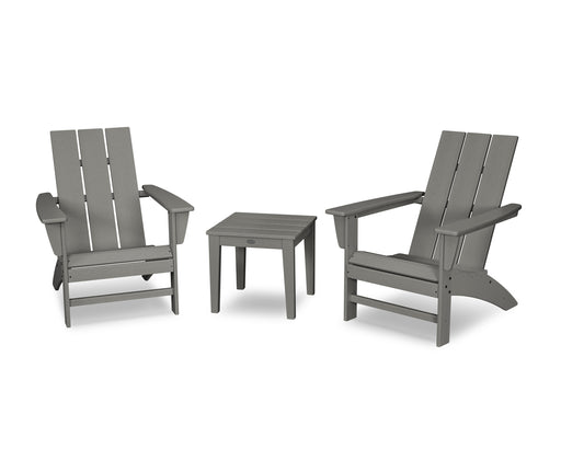 POLYWOOD Modern Adirondack 3-Piece Set in Slate Grey image