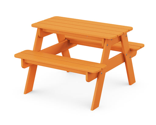 POLYWOOD Kids Outdoor Picnic Table in Tangerine image
