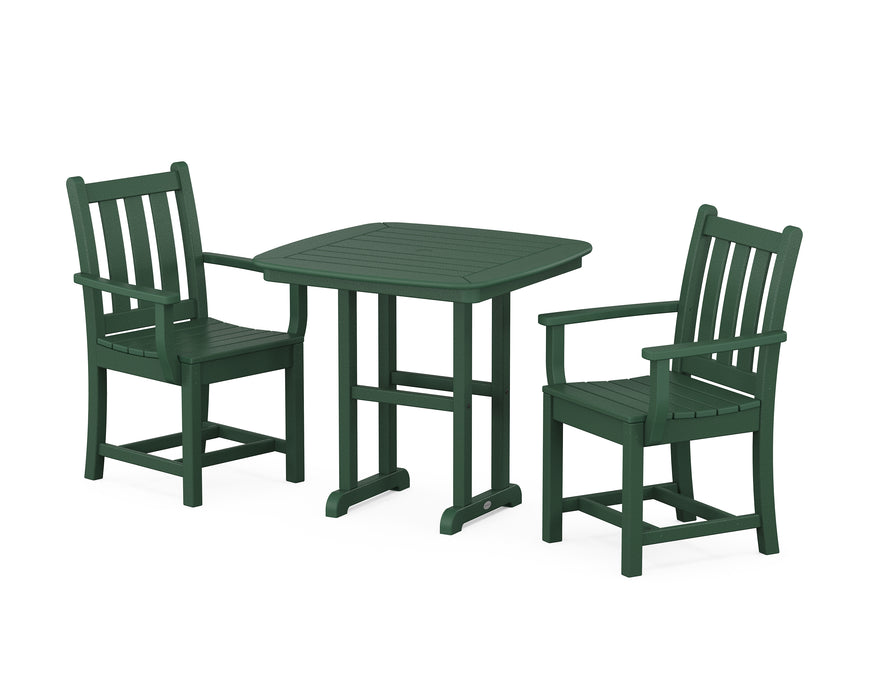 POLYWOOD Traditional Garden 3-Piece Dining Set in Green image