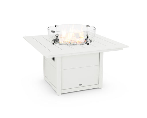 POLYWOOD Square 42" Fire Pit Table in Vintage White image