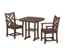 POLYWOOD Chippendale 3-Piece Dining Set in Mahogany image