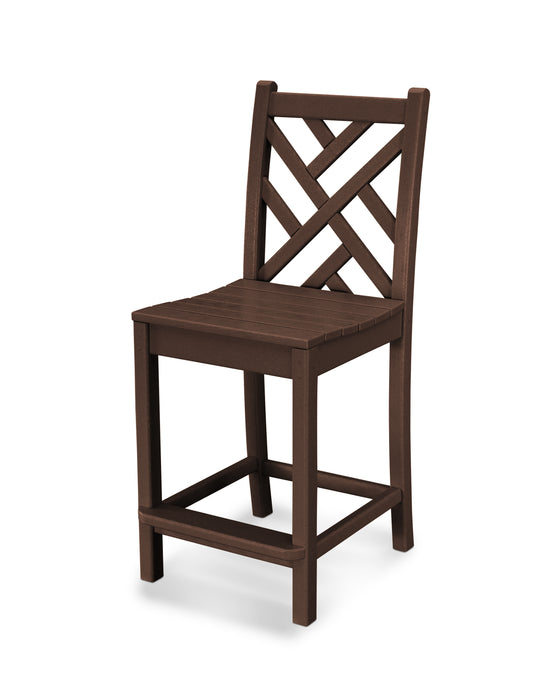 POLYWOOD Chippendale Counter Side Chair in Mahogany image