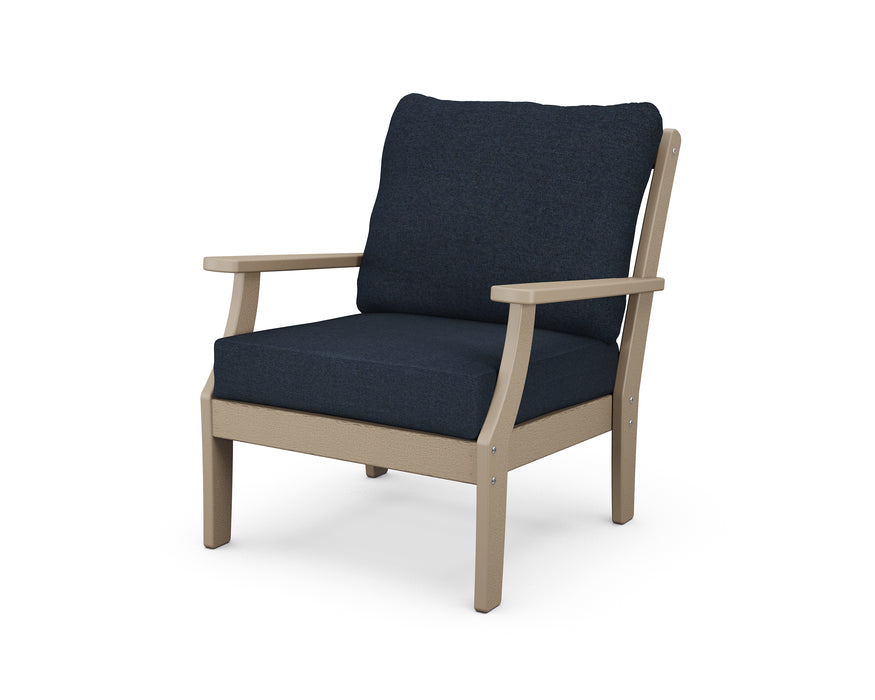 POLYWOOD Braxton Deep Seating Chair in Vintage Sahara / Marine Indigo image