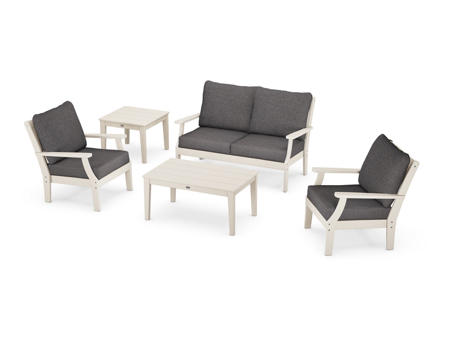 POLYWOOD Braxton 5-Piece Deep Seating Set in Sand / Ash Charcoal image