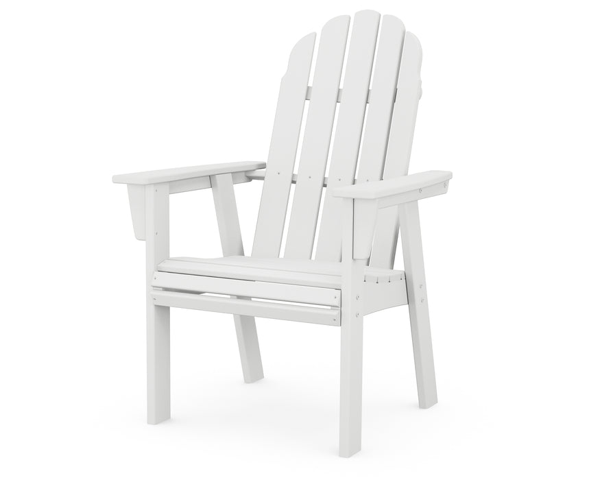 POLYWOOD Vineyard Curveback Adirondack Dining Chair in White