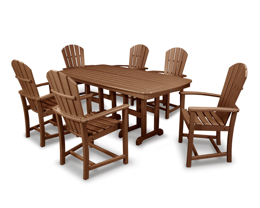 POLYWOOD Palm Coast 7-Piece Dining Set in Teak